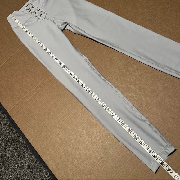 We Wore What light grey leggings with mock lace up detail, size S/P NWOT - Picture 9 of 12